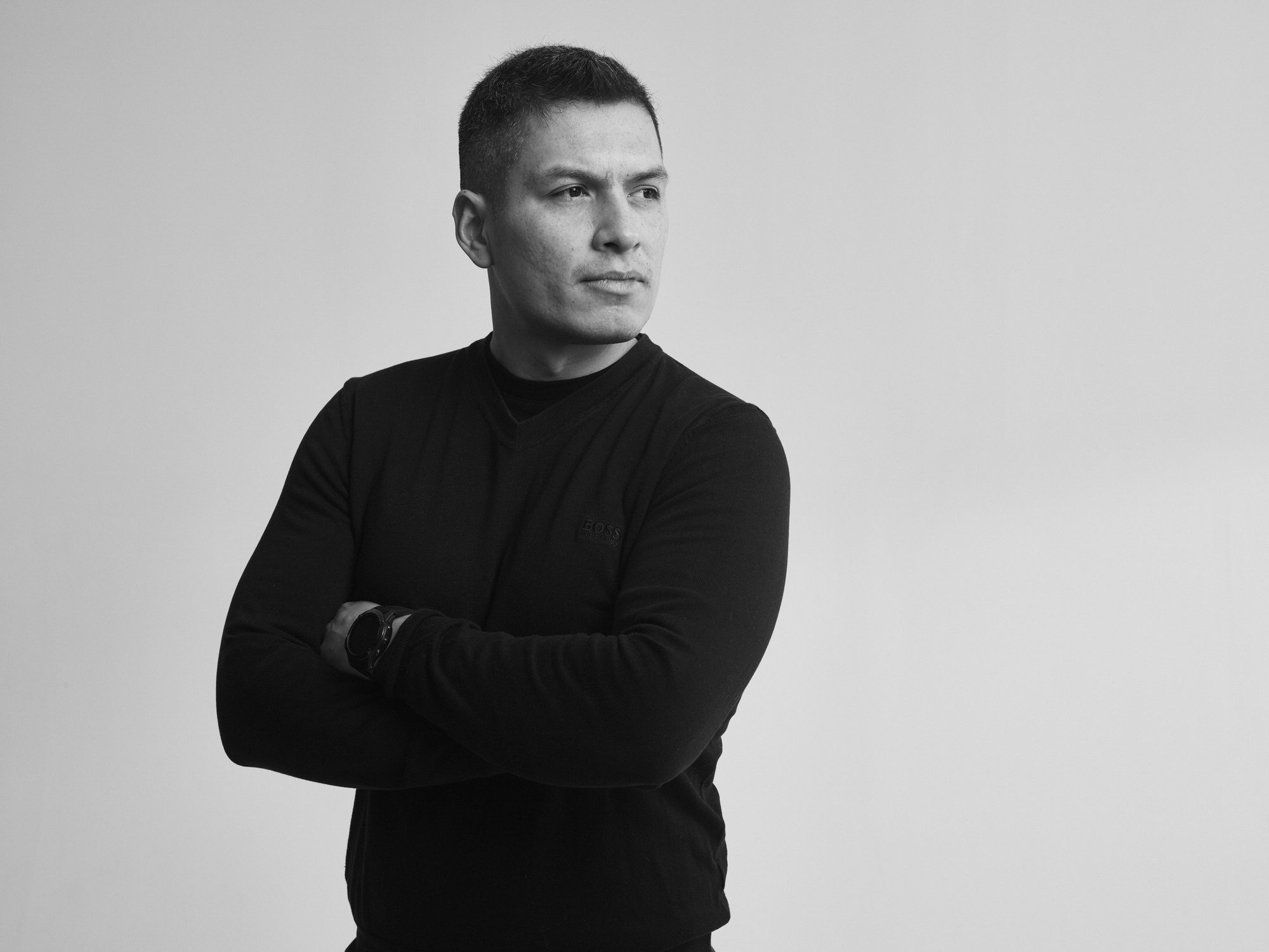 Daniel Laurean with arms crossed